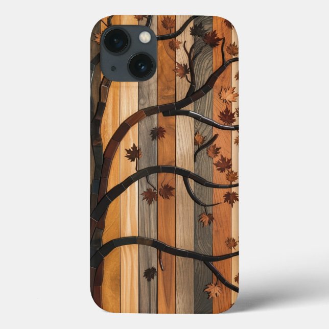 Coques Case-Mate iPhone L’art de la nature : Arbre en bois Mosaïque Téléph (Verso)