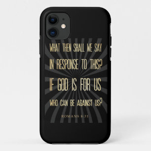 Coque iPhone 11 La Bible Écriture Chrétienne Verse - Romains 8:31