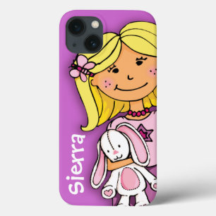 Case-Mate iPhone Case La blonde nommée de fille d'enfant caresse le