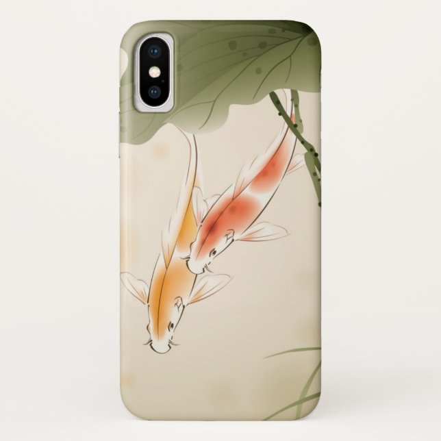 Coques Case-Mate iPhone La carpe japonaise pêche la natation dans l'étang (Dos)