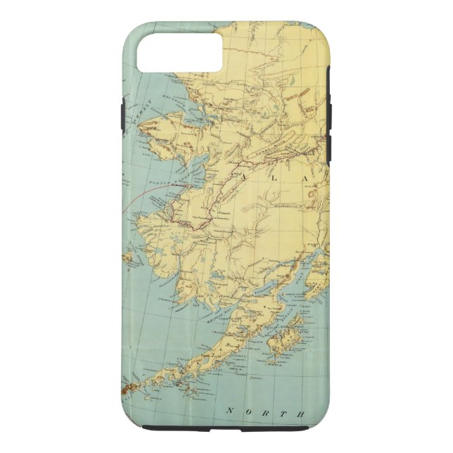 Coques Case-Mate iPhone La carte de McNally de couche-point de l'Alaska (Dos)