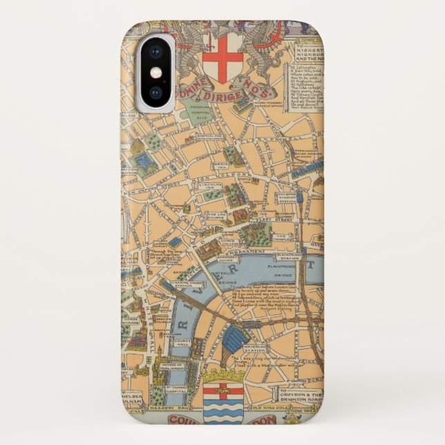 Coques Case-Mate iPhone La carte des enfants de Londres, Angleterre (Dos)