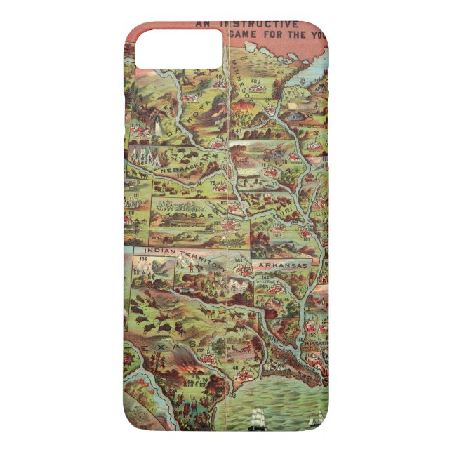 Coques Case-Mate iPhone La carte des enfants des Etats-Unis (Dos)