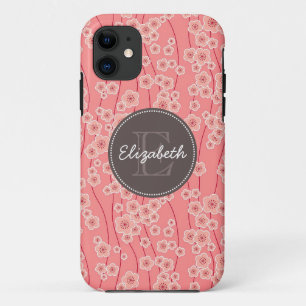 Case-Mate iPhone Case La cerise rose moderne fleurit décoré d'un