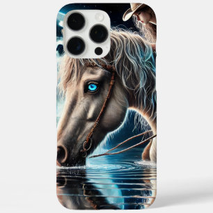 Coque iPhone 16 Pro Max La chevauchée de minuit de la cowgirl et réflexion