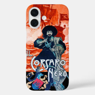 Coques iPhone 16 LA CORSAIRE NOIRE /Bataille de navires pirates en