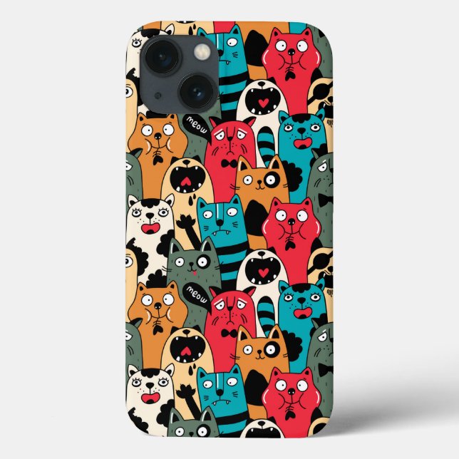 Coques Case-Mate iPhone La Crowd of cats (Verso)