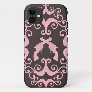Coque Case-Mate iPhone La damassé lance le motif rose occidental grunge