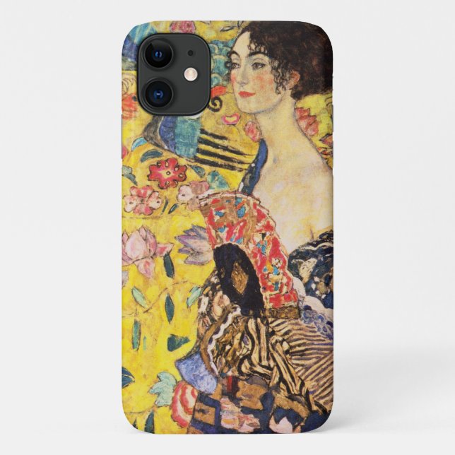 Coques Case-Mate iPhone La Dame de Gustav Klimt avec un fan (Dos)