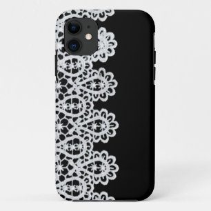 Coque Case-Mate iPhone La dentelle blanche forme une bordure délicate con