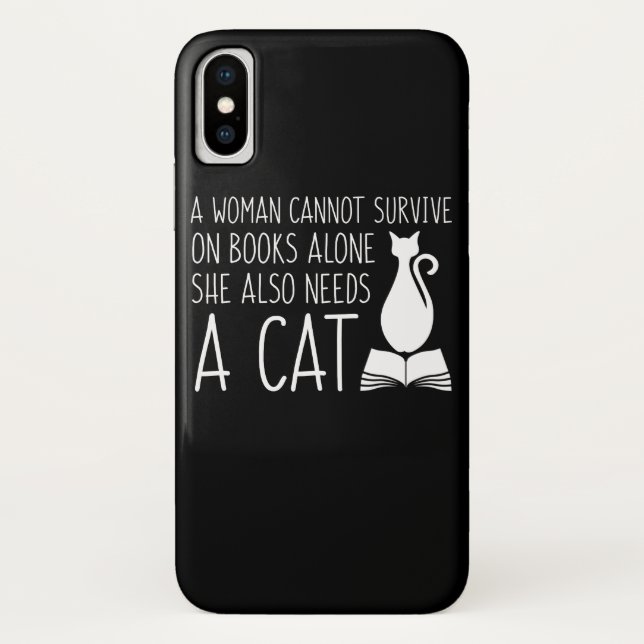 Coques Case-Mate iPhone La femme de chat de livre survivent au chat des (Dos)