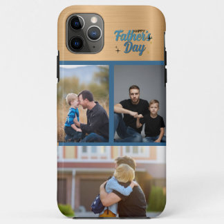 Case-Mate iPhone Case La fête des pères ! 3 Collage photo Gold Blue Tend