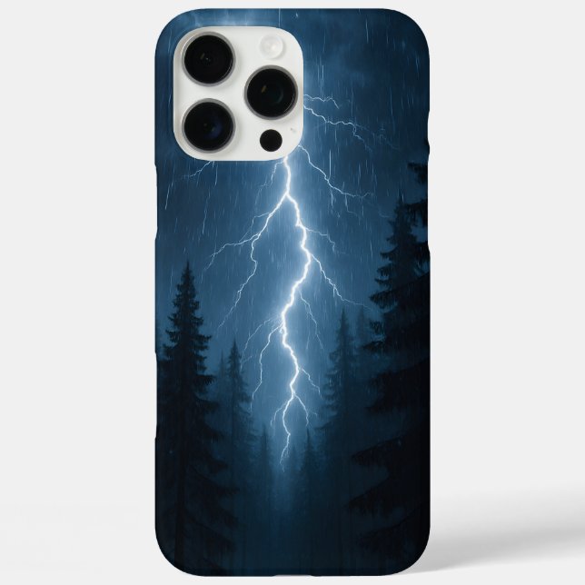 Coques Case-Mate iPhone La foudre frappe une forêt la nuit (Verso)