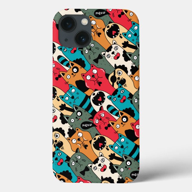 Coques Case-Mate iPhone La foule de chats (Verso)