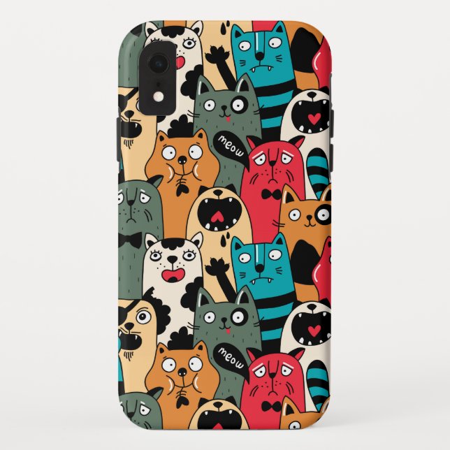 Coques Case-Mate iPhone La foule des chats (Dos)