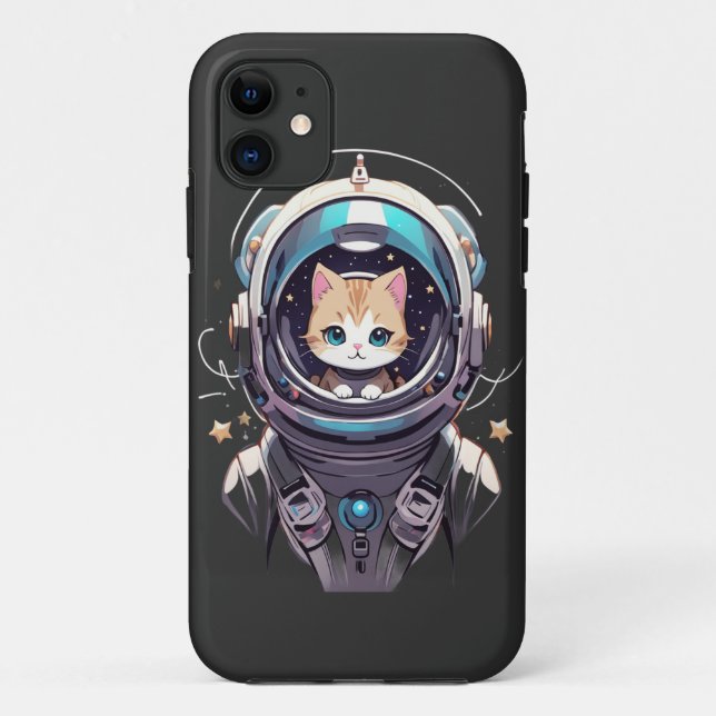 Coques Case-Mate iPhone La frontière finale de Cosmic Kitty (Dos)