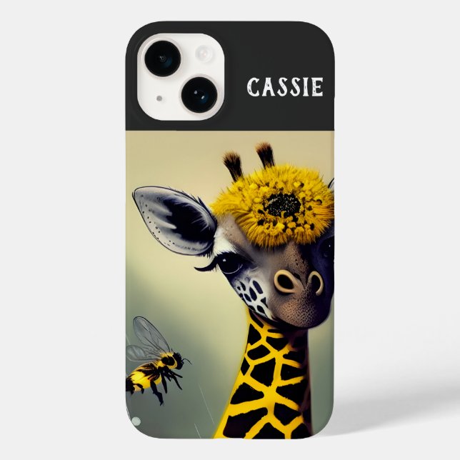 Coques Case-Mate iPhone La girafe de la bosse personnalisée (Verso)