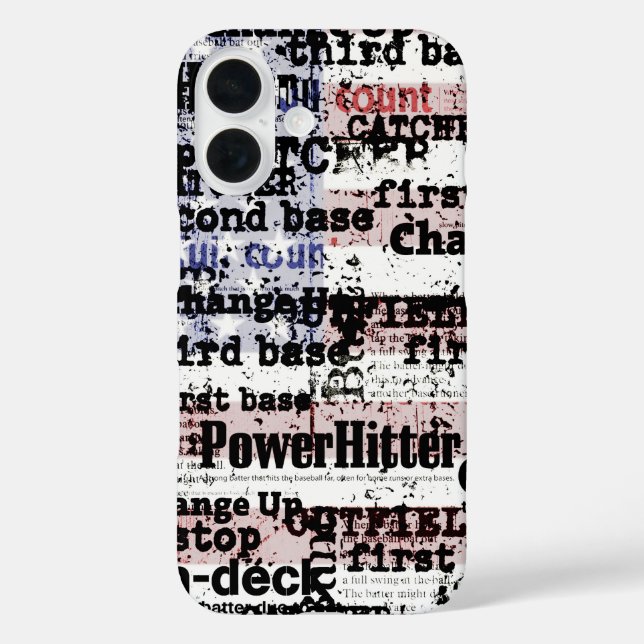 Coques Case-Mate iPhone La gloire du baseball | Mots du drapeau américain  (Verso)