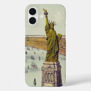 Coque Pour iPhone 16 Plus La grande statue de Bartholdi, Statue de la Libert