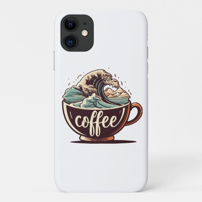 Coques Case-Mate iPhone La Grande Vague De Café (Dos)