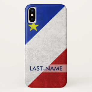 Case-Mate iPhone Case La grunge affligée par nom de famille acadien de