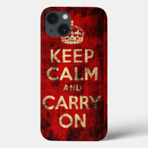 iPhone 13 Coque La grunge vintage gardent le calme et continuent