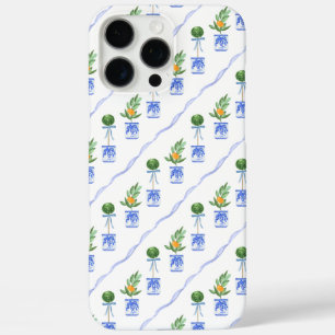 Coque iPhone 16 Pro Max La jolie Chinoiserie Bleue et Blanche Bows Topior