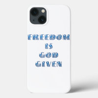 La liberté est donnée par Dieu, bleu