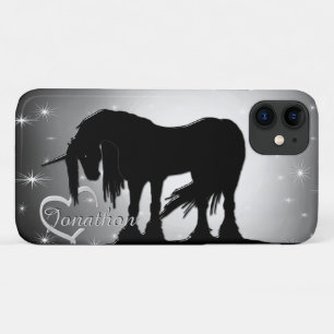 Case-Mate iPhone Case La licorne noire mystique (Lune brumeuse)