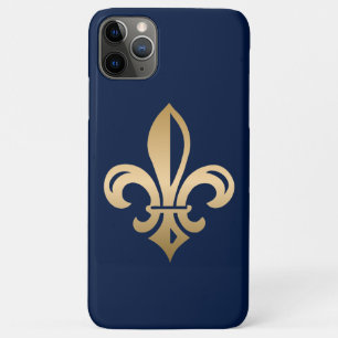 Case-Mate iPhone Case La luxueuse Gold Fleur de Lis Navy