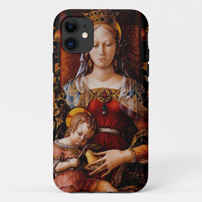Coques Case-Mate iPhone La Madonna della Candeletta par Carlo Crivelli (Dos)