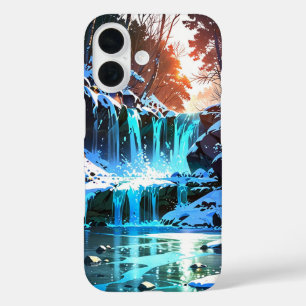 Coque Pour iPhone 16 La magie des chutes d'eau hivernales