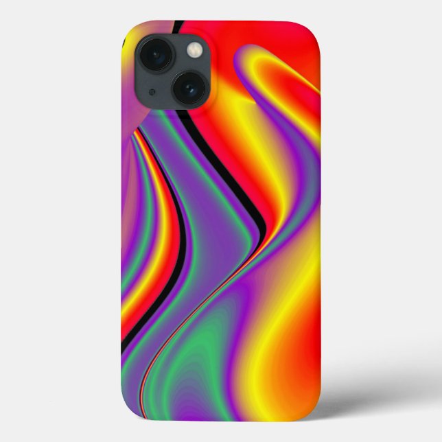 Coques Case-Mate iPhone La magie des couleurs Abstrait Rainbowart 3D (Verso)