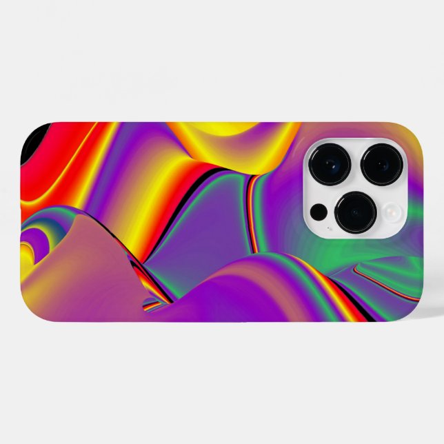 Coques Case-Mate iPhone La magie des couleurs Abstrait Rainbowart 3D (Verso (horizontal))