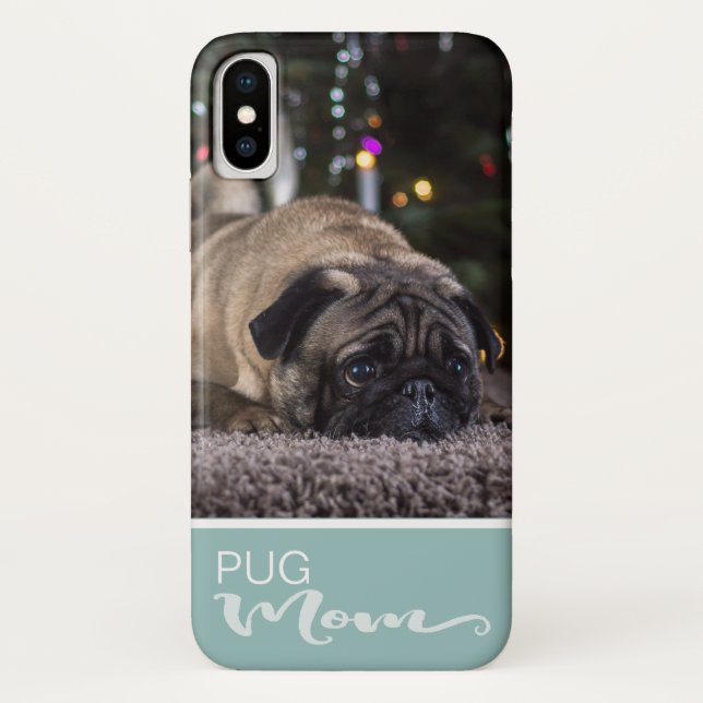Coques Case-Mate iPhone La maman de carlin ajoutent votre photo de chien (Dos)