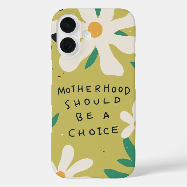 Coques Case-Mate iPhone La maternité doit être un choix Féministe Floral (Verso)