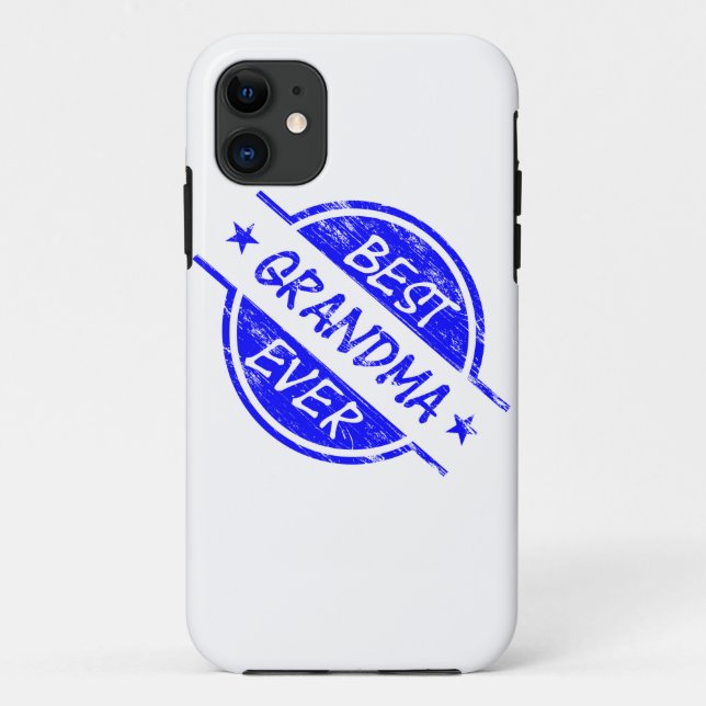 Coques Case-Mate iPhone La meilleure grand-maman toujours bleue (Dos)