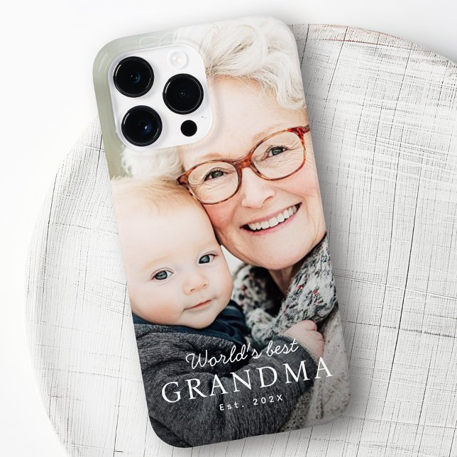 Coques Case-Mate iPhone La meilleure grand-mère du monde photo de l'année  (World's best grandma grandmother est year photo Case-Mate iPhone case)