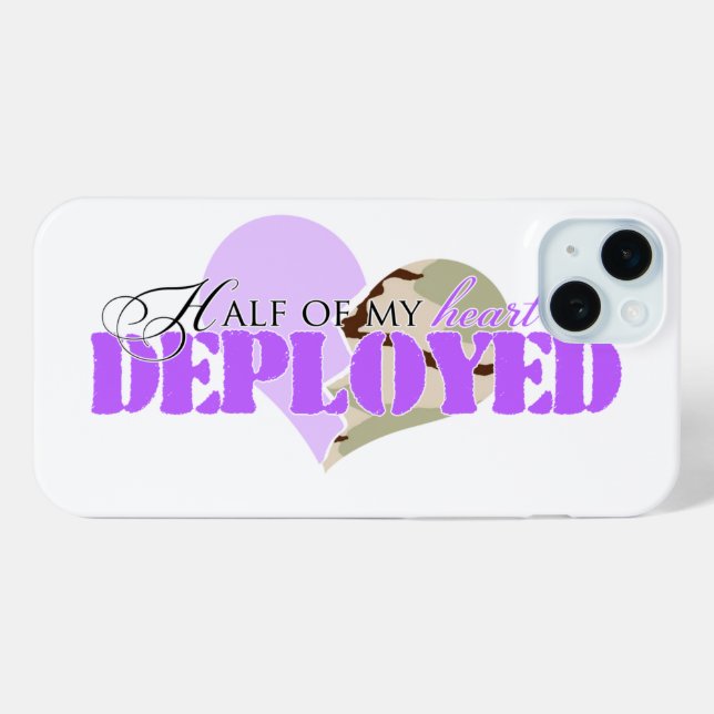 Coques Case-Mate iPhone La moitié de mon coeur est déployée (Verso (horizontal))