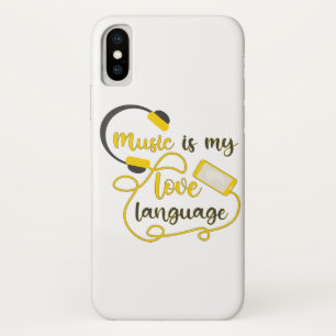 Case-Mate iPhone Case La musique est ma langue d'amour phrase romantique