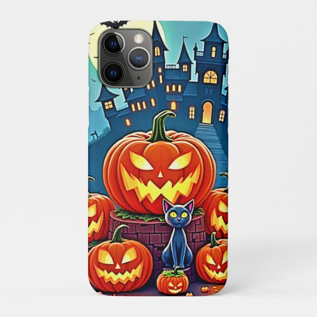 Coques Case-Mate iPhone La nuit d'Halloween : Art amusant et effrayant (Dos)