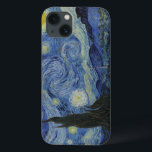 iPhone 13 Coque La nuit étoilée<br><div class="desc">La nuit étoilée par Vincent van Gogh. The Starry Night est un tableau de l'artiste post-impressionniste néerlandais Vincent van Gogh. Le tableau dépeint la vue à l'extérieur de la fenêtre de son sanitarium la nuit, bien qu'il ait été peint de mémoire pendant la journée. La partie centrale montre le village...</div>