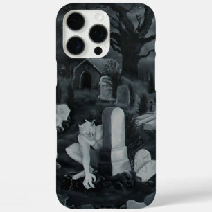 Coque iPhone 16 Pro Max La nuit sur le cimetière - Diable