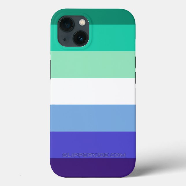Coques Case-Mate iPhone La palette de drapeau des hommes gays trans-inclus (Verso)
