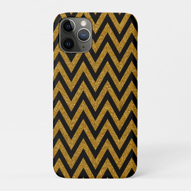 Coques Case-Mate iPhone La Parties scintillant d'or noir pour son confort  (Dos)