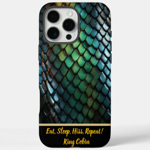 Coque iPhone 16 Pro Max La peau de serpent iridescente brille de couleurs