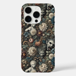 Coque iPhone 16 Pro La pépinière tombée - Design floral gothique