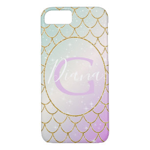 Case-Mate iPhone Case La Petite Sirène. balance d'or sur rose, turqu