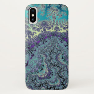 Coque iPhone X La plage écumeuse d'océan ondule le motif de
