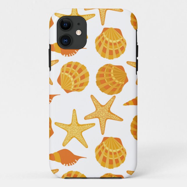 Coques Case-Mate iPhone La plage orange Shell modèlent (Dos)